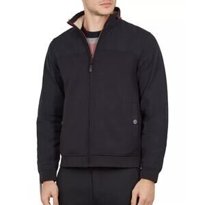 Ted Baker Navy Funnel Neck Jacket Men’s Size 6 US 2XL Faux Shearling Lined NWT